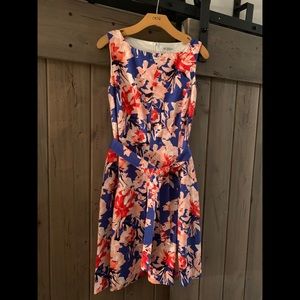 St. John floral sleeveless dress